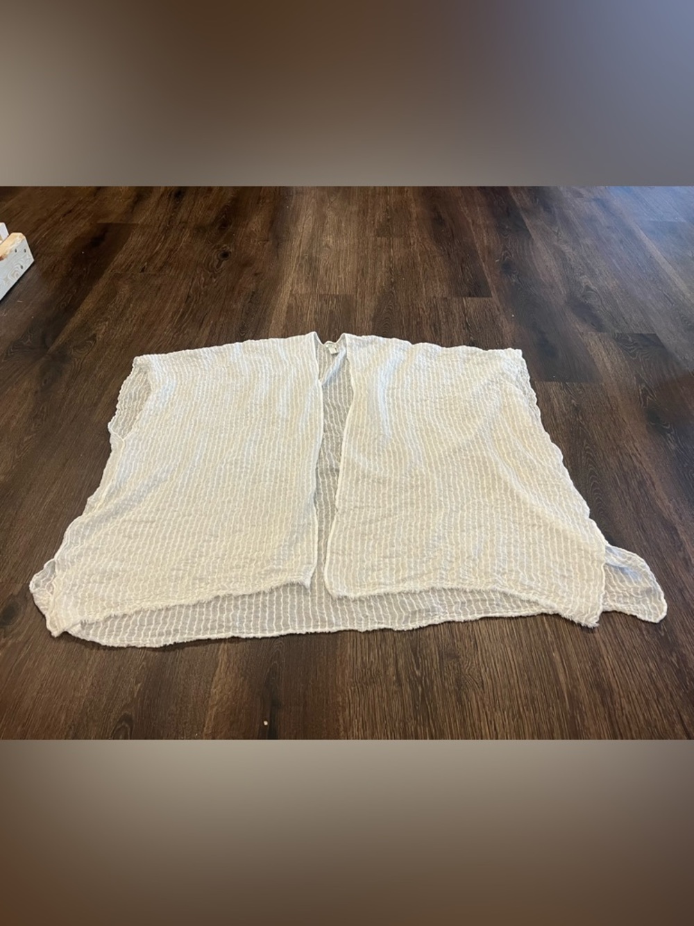 aerie Off-White Textured Open kimono